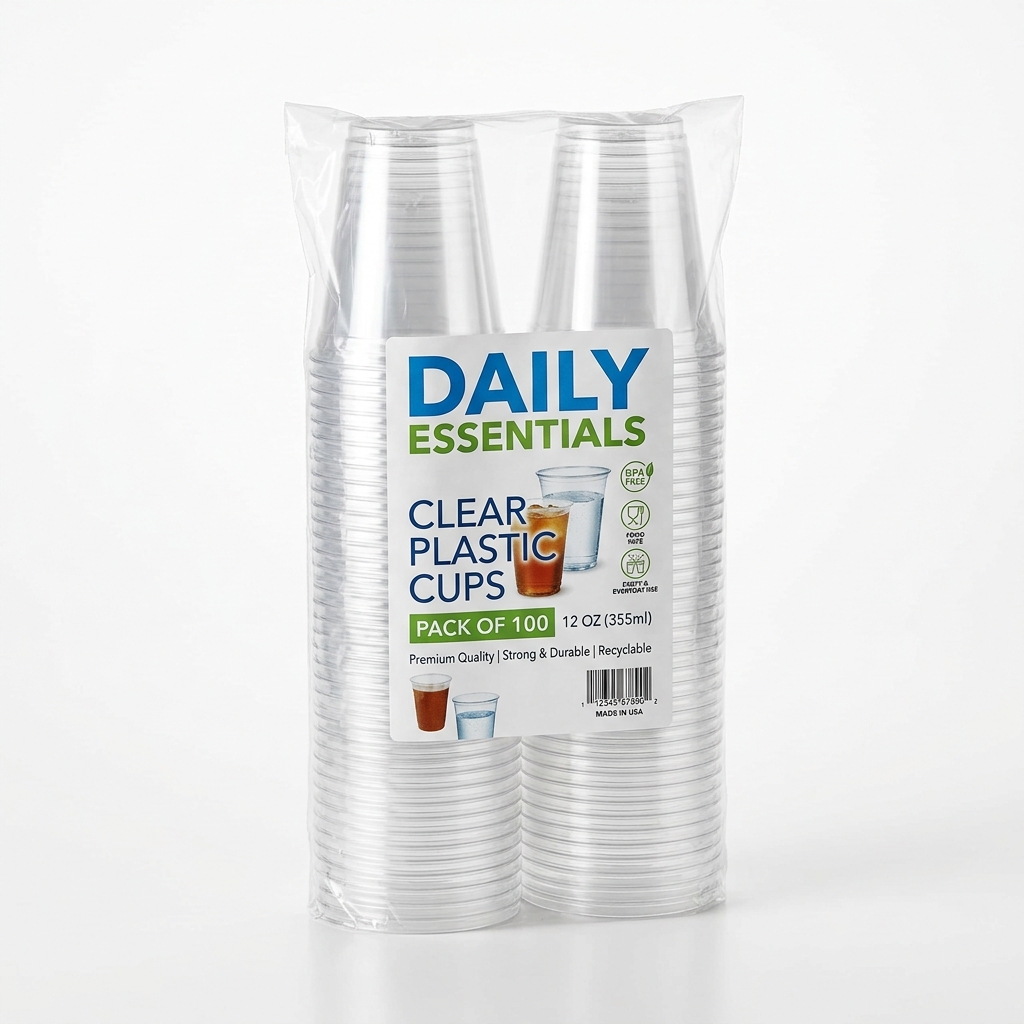 Plastic Cups 100 Pack